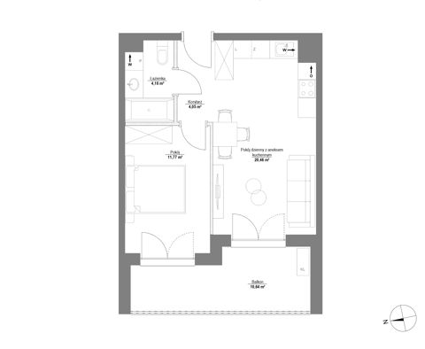 Plan 2 pok. 40m²