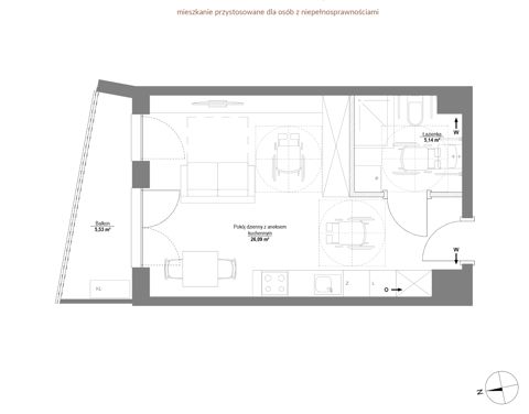 Plan 1 pok. 31m²
