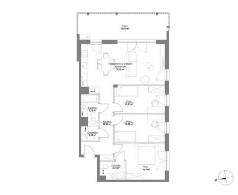 Plan 4 pok. 89m²