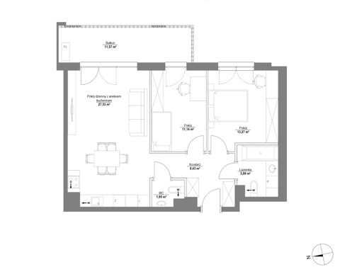 Plan 3 pok. 67m²