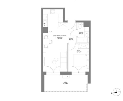 Plan 2 pok. 41m²