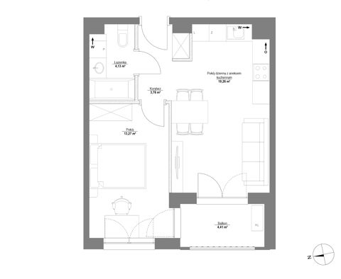 Plan 2 pok. 40m²