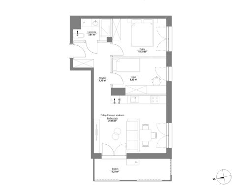 Plan 3 pok. 53m²