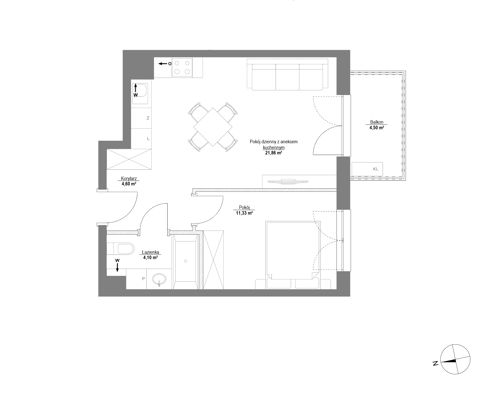 Plan 2 pok. 42m²