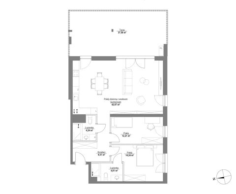 Plan 3 pok. 87m²
