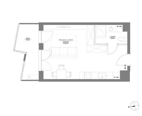 Plan 1 pok. 32m²