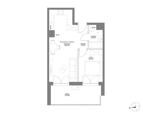 Plan 2 pok. 41m²