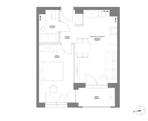 Plan 2 pok. 40m²