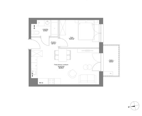 Plan 2 pok. 41m²