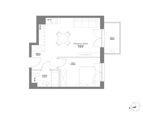 Plan 2 pok. 42m²