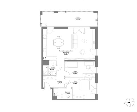Plan 3 pok. 88m²