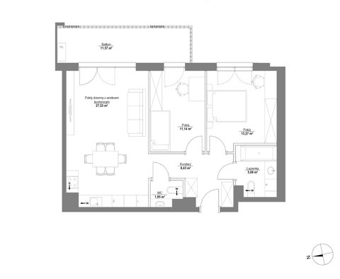 Plan 3 pok. 67m²