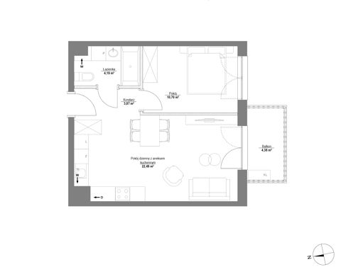 Plan 2 pok. 41m²