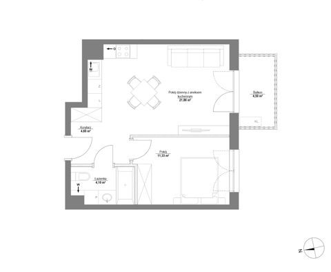 Plan 2 pok. 42m²