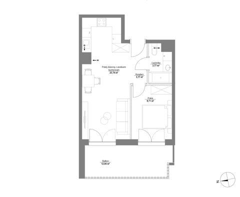 Plan 2 pok. 41m²