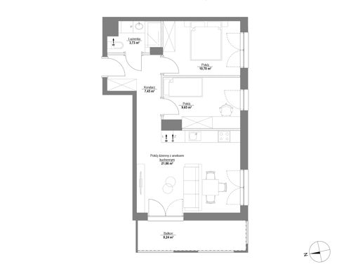 Plan 3 pok. 53m²