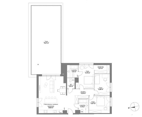 Plan 4 pok. 114m²