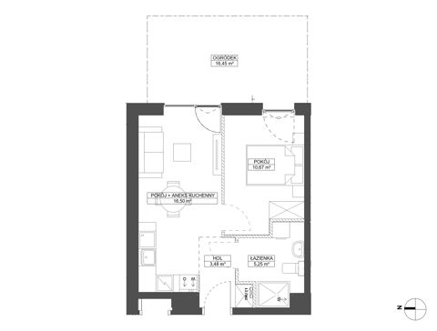 Plan 2 pok. 36m²