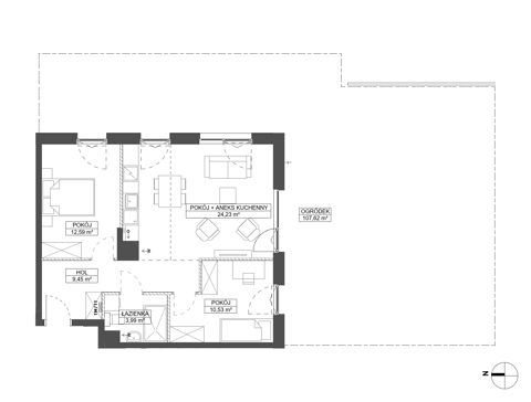 Plan 3 pok. 61m²