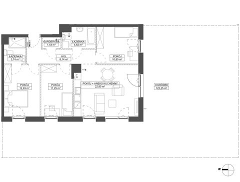 Plan 4 pok. 76m²