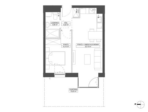 Plan 2 pok. 39m²