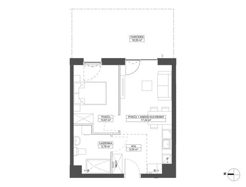 Plan 2 pok. 39m²