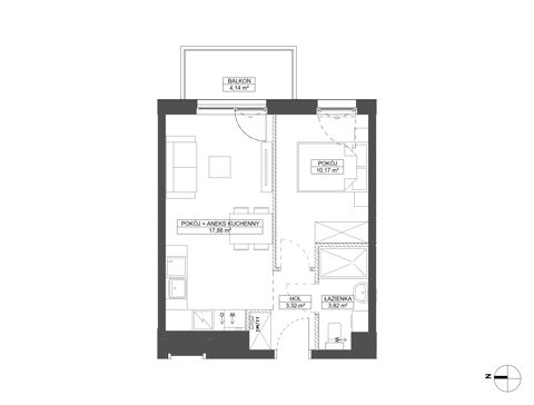Plan 2 pok. 35m²
