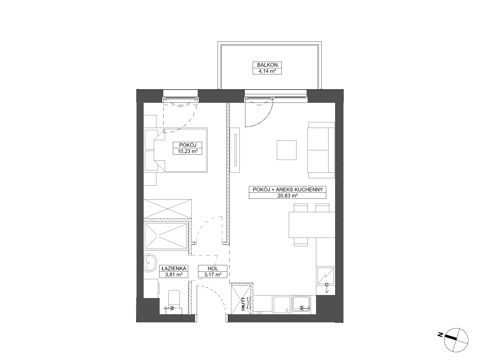 Plan 2 pok. 38m²