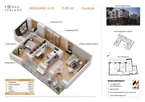 Plan 3 pok. 71m²