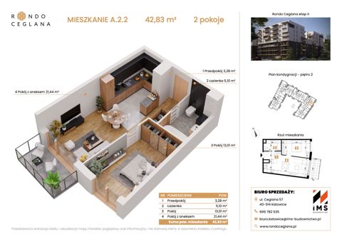 Plan 2 pok. 43m²