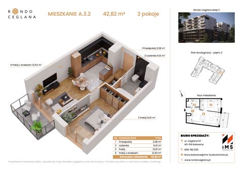 Plan 2 pok. 43m²