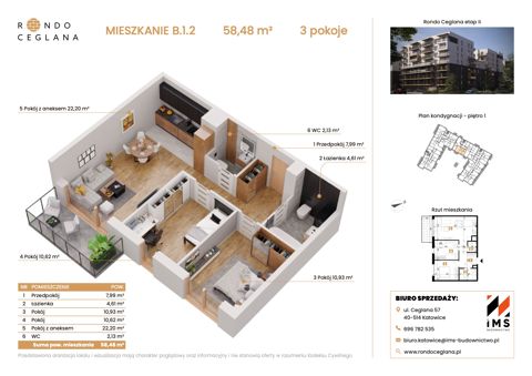 Plan 3 pok. 58m²