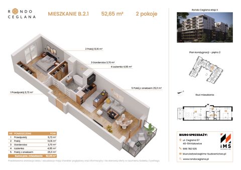 Plan 2 pok. 52m²