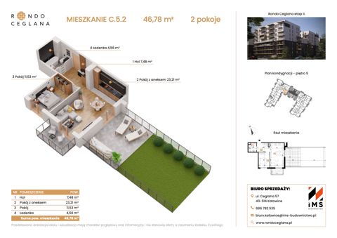Plan 2 pok. 47m²