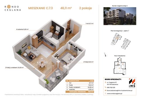 Plan 2 pok. 46m²
