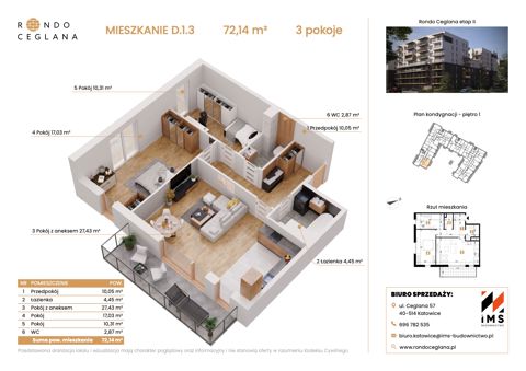 Plan 3 pok. 72m²