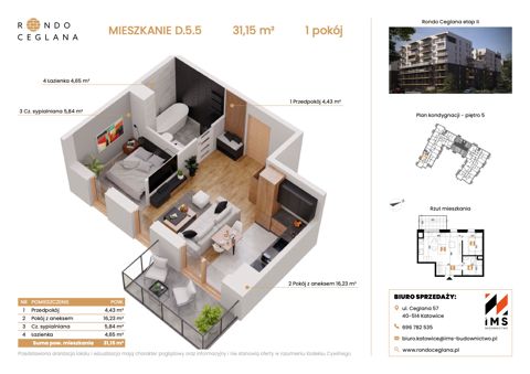 Plan 1 pok. 31m²