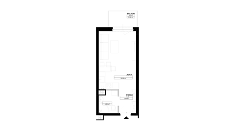 Plan 1 pok. 26m²