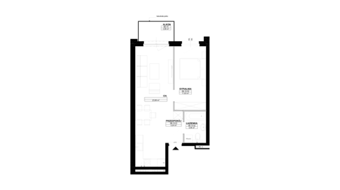 Plan 2 pok. 43m²