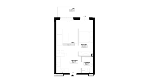 Plan 2 pok. 40m²