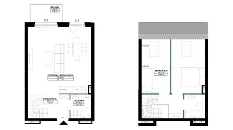 Plan 3 pok. 64m²