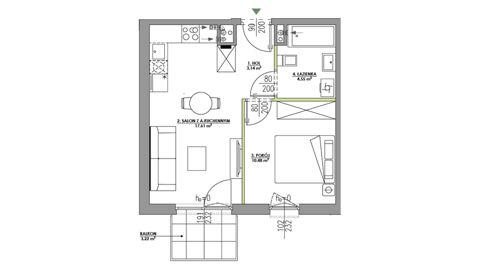 Plan 2 pok. 36m²