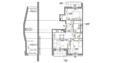 Plan 3 pok. 54m²