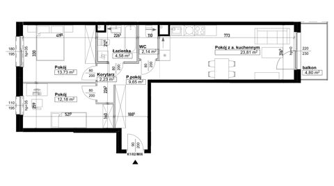 Plan 3 pok. 68m²