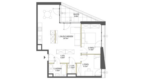 Plan 3 pok. 63m²