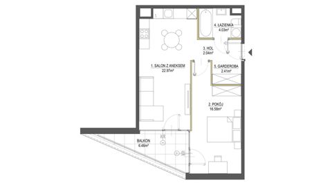 Plan 2 pok. 48m²