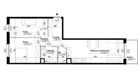 Plan 3 pok. 68m²