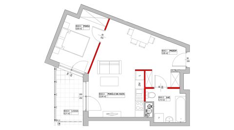 Plan 2 pok. 44m²