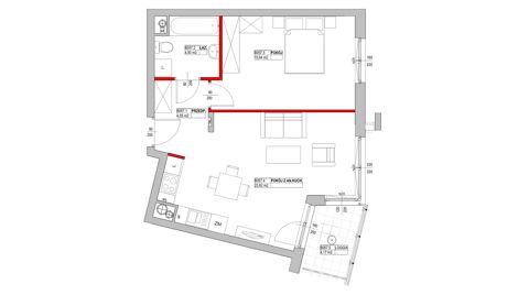 Plan 2 pok. 49m²