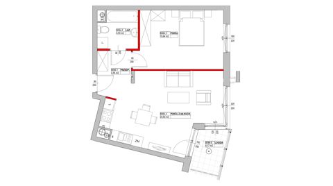 Plan 2 pok. 49m²